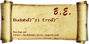 Budaházi Ernő névjegykártya