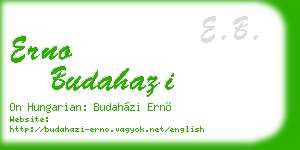 erno budahazi business card